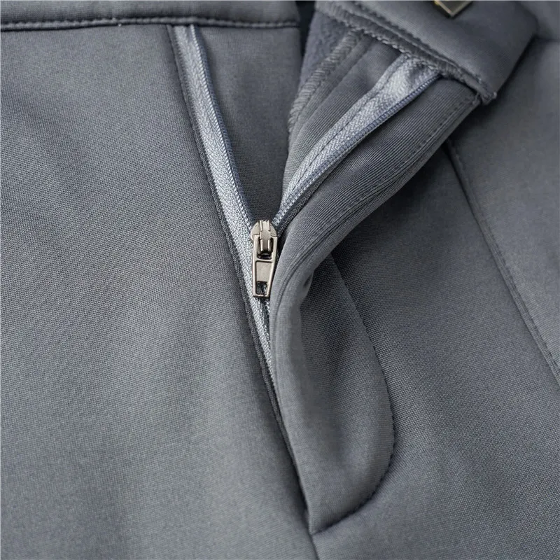 Осенняя и зимняя загущенная пара свободные спортивные брюки14